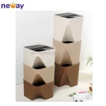 2021 New Design 15L Stackable Manufacture plastic dustbin