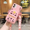 2021 New Design Cartoon Zipper Wallet Mobile Phone Case For iPhones 12 Pro Max Silicone Coin Wallet Purse Luxury  Bag Cover Case