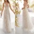 Import 2021 New Elegant  Long Dress White Lace Floral Bridal gowns low-back Boho Wedding Dress from China