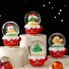 2024 Hot New Christmas Glass crystal ball Glow ball decorative resin craft decorate Christmas gifts