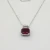 Import 2024 Hot Selling Custom Fine Jewelry-Lab Grown Pigeon Red Ruby Emerald Pendant Necklace Gift Accessory from China