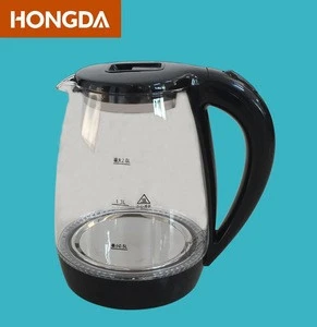 2.0L Glass Electric Kettle with glass body & PP materials plastic parts