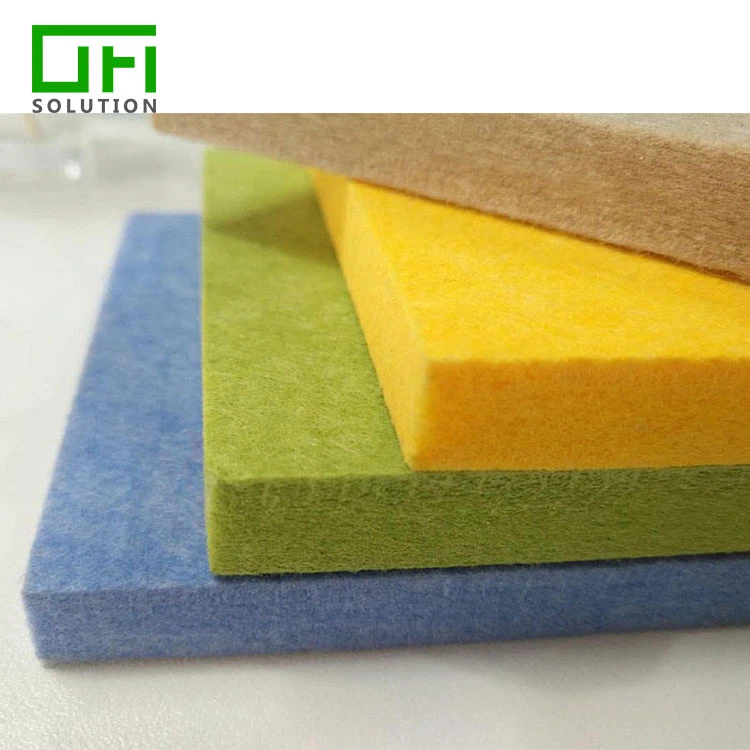 20mm High Density Smooth Surface Polyester Fiber Acoustic Board Sound Proof Insulation PET Felt Acoustic Panels