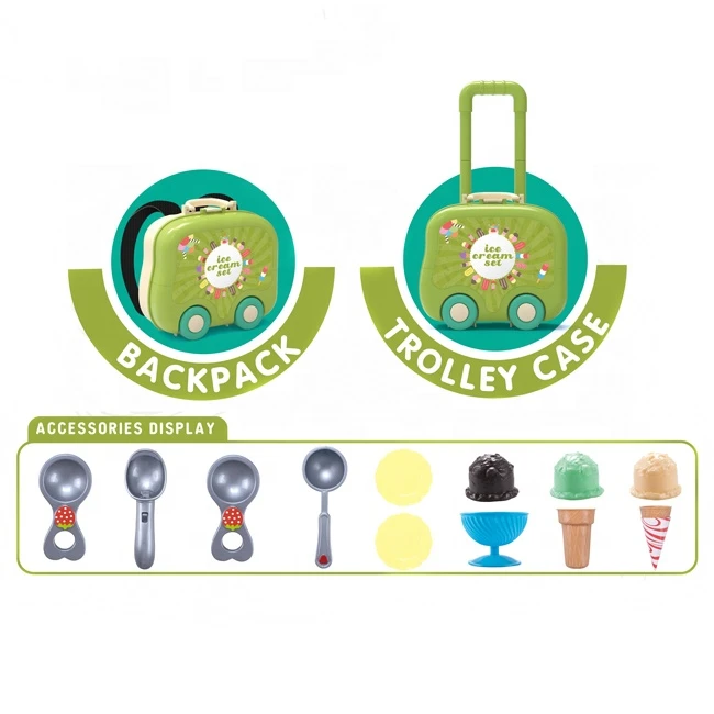 23 pcs ice cream shop 3 in 1 food play set toys pretend play toy lovely toy food for children