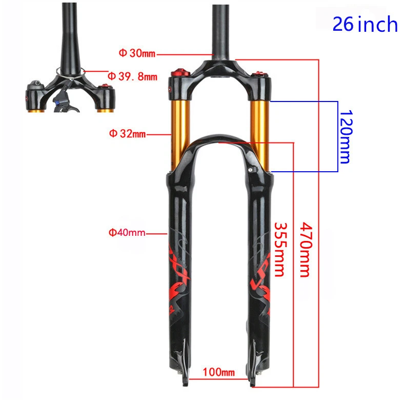 26/27.5/29 inch front fork of mountain bikes bicycles aluminum alloy magnesium alloy frok