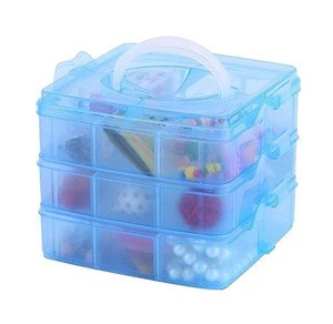 3 / 5 /6 levels stackable plastic container with lids for small rocks snaps screws nails beads jewelry storage organizing
