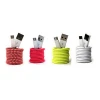 3.0 10ft Textile Cotton Braided Micro USB Cord Cable Tilt Switch
