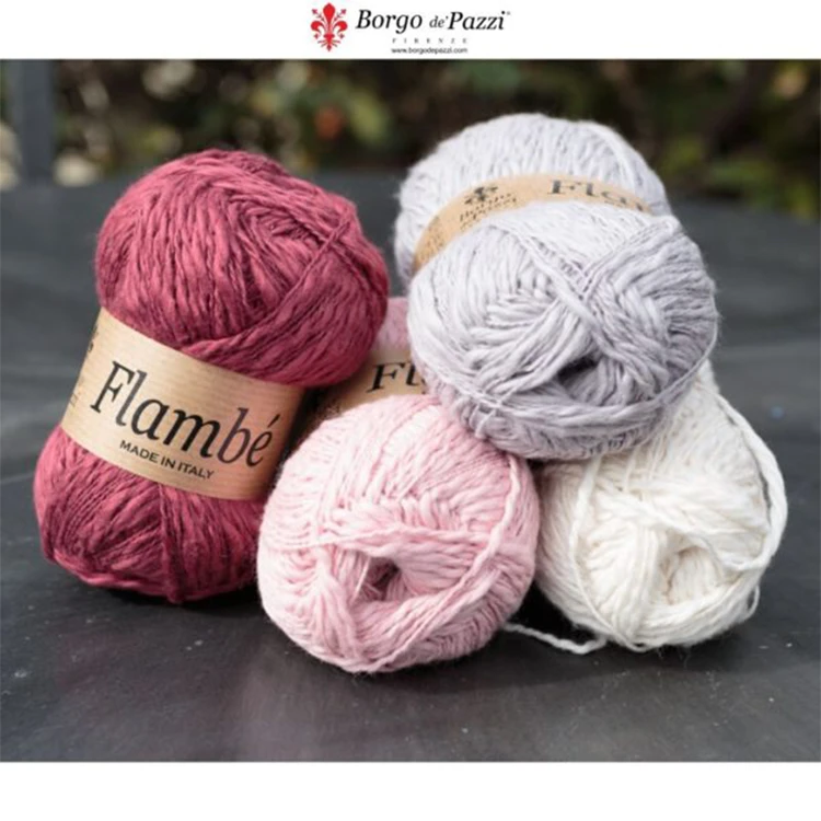 30 Solid Colors Flamed Pure Cotton Yarn Knitting