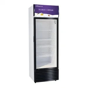 330 L Commercial Vertical Direct Cooling Beer Display Cooler Single Glass Door Drinks Refrigerator LC-408