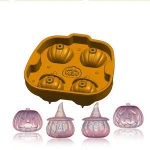 3D Halloween Ice Cube Tray 4 Holes Pumpkin Silicone novelty Ice Cube Trays Pumpkin Ice Cream Maker DIY Kitchen Tools