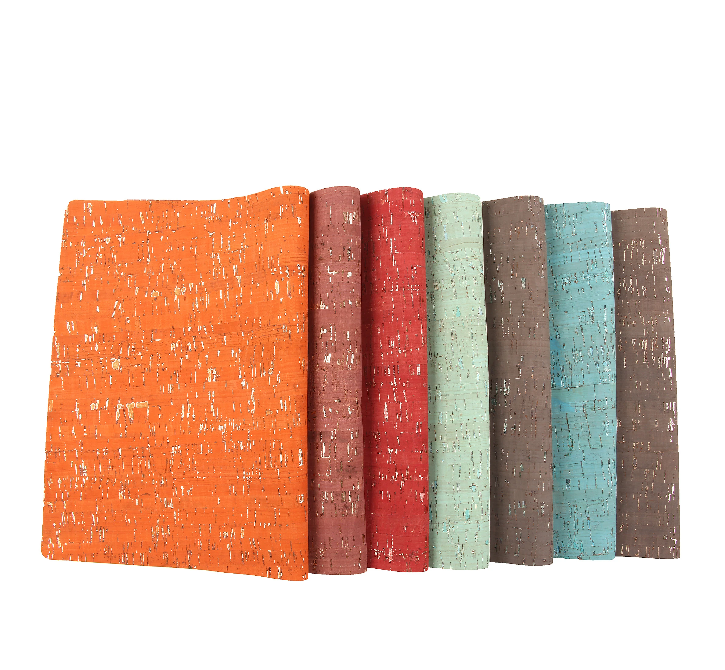 45*30CM orange cork fabric leather sheet with TC base for shoes bags notebook covers