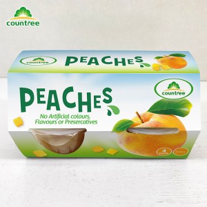 4oz Price dices Peach in Pear Juice in Plastic Cup