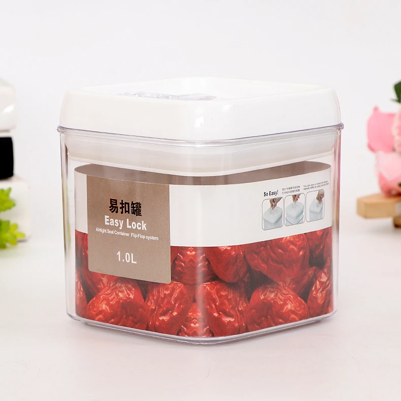 500ML Clear Cover Air Tight Plastic  BPA Free  Storage Container With Lids