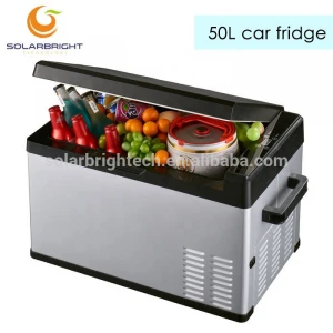 50L mini portable dc compressor camping outdoor chest freezer battery powered 12v 50l car fridge freezer
