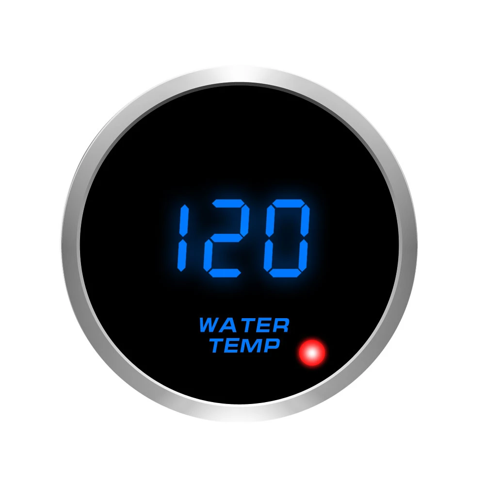 52mm red blue display car truck digital water temperature gauge