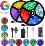 5m 10m 15m 20m LED Strip 5050 2835 IP20 RGB Strip LED Light Flexible Ribbon Stripe DC 12V RGB Diode Tape IR Controller Adapter