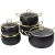 Import 6-10PCS New Design Cheap Expand Belly Cooking Pot Set Aluminum Swelled Casserole Set Soup Cooking Stockpot Set from China