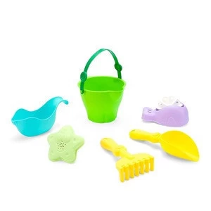 6 pieces popular summer outdoor play set casting tools sand digging soft plastic beach toys for sale