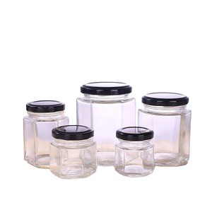 60ml 85ml 100ml 180ml 380ml 500ml 730ml Hexagon Pickles Glass Jars With screw cap