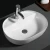 Import 628 Free sample thin hotel washbasin white glaze porcelain hand wash basin from China