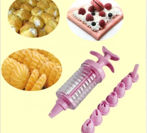 8 pcs Baking pastry decorative tools squeeze cream gun set / Cake Decorating Icing Piping Cream Syringe for bakeware