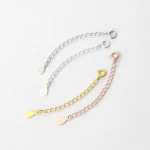 925 Sterling Silver Extended Extension Tail Chain With Spring Clasps Connector Diy Jewelry Making Findings Bracelet Necklace