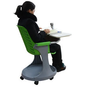 ABS PP materials mesh training office chair with dinning table