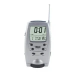 Alarm Clock Radio,FM Digital Clock Radio for Bedroom LCD display Time, date, week,temperature display Alarm and snooze function