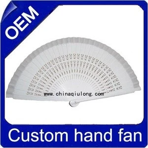 All white Wooden Hand Fan chinese crafts