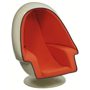 Alpha Egg Chair And Ottoman In Red Wool