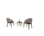 Aluminum rattan wicker rope garden sets chairs outdoor furniture factory FoShan