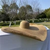 Amazon hot selling super large brim models summer beach straw hats