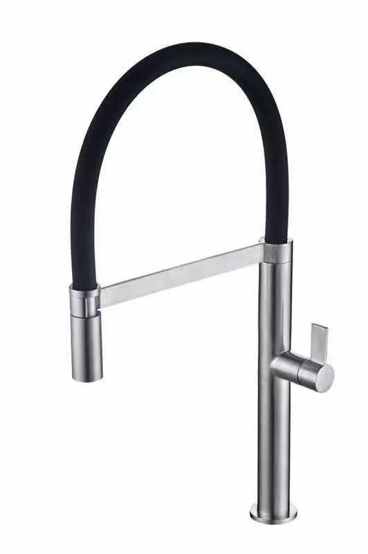 Amazon top sales flawless food grade 304 stainless steel pull out kitchen sink faucets