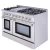 Import American Series Dual Fuel 48 Inch 6 Burner Gas Range Double Electric Oven from China