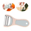 and fashionable multifunctional two in one stainless steel potato fruit grater household fruit peeler kitchen tool