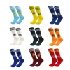 Anti-Slip Sweat-Absorbent Flat Knit Soccer Socks Kids Long Striped National Team Club Socks Crew Height Bottom Spring Features