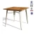 Import Antique industrial wood top square side center dinning table from China