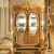 Import Antique Luxury Royal Empire wood carved Kitchen Wine Cabinet for Grant Hall Glass Display Cabinet from China
