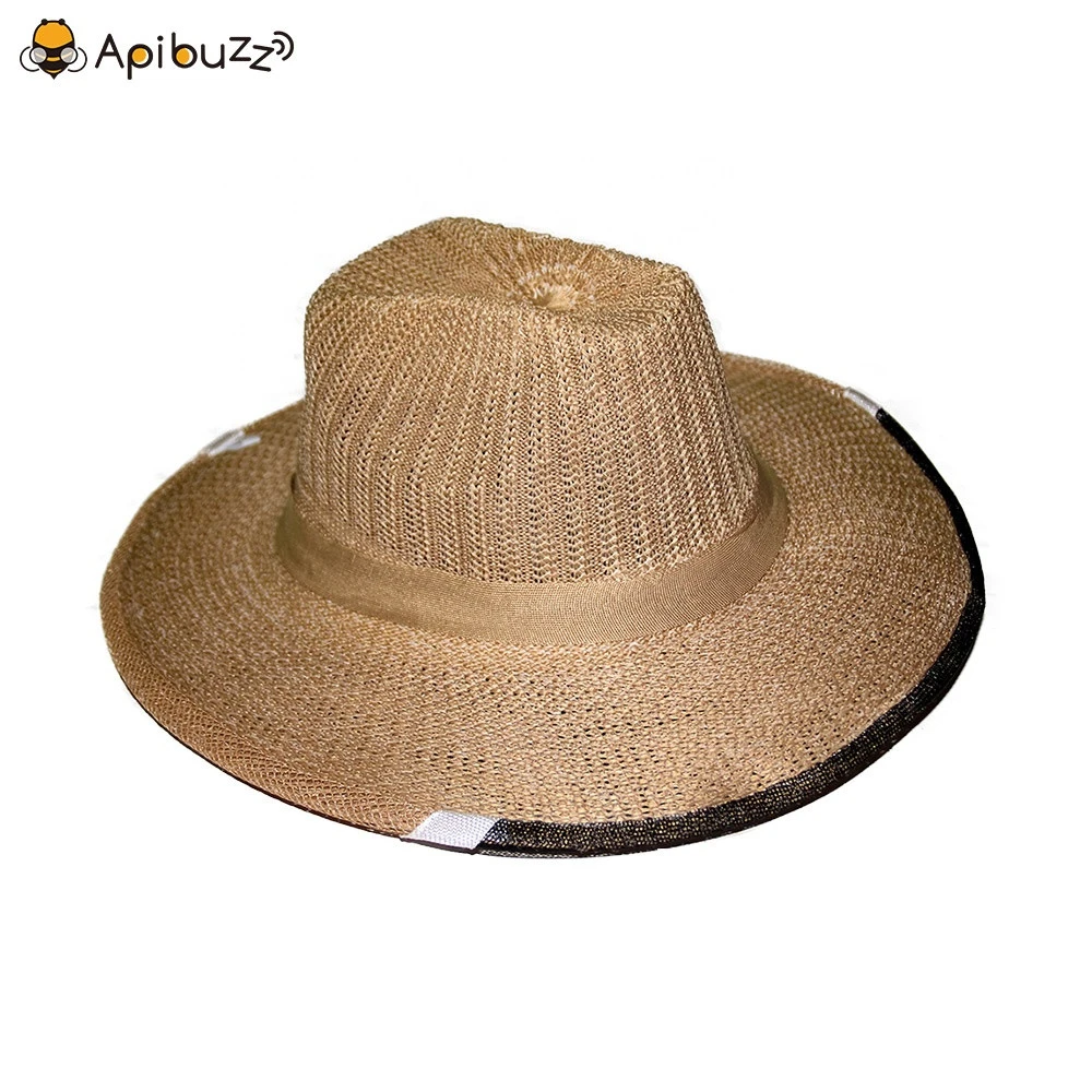 Apibuzz Cowboy Style Straw Plaiting  Beekeeping Hat-Veil Apiculture Tool Farm Fishing Anti-Insect Hat