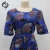 Import Apparel Custom Made Dresses Wholesale Clothing Factory Blue Short Sleeve Dress Flower Print African Womens Dresses from China