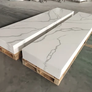 Artificial White Marble Dining Table Top Kitchen Countertop  Tops