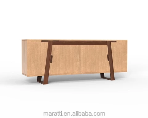 Ash Wood Furniture File Cabinet with Super Fiber Leather