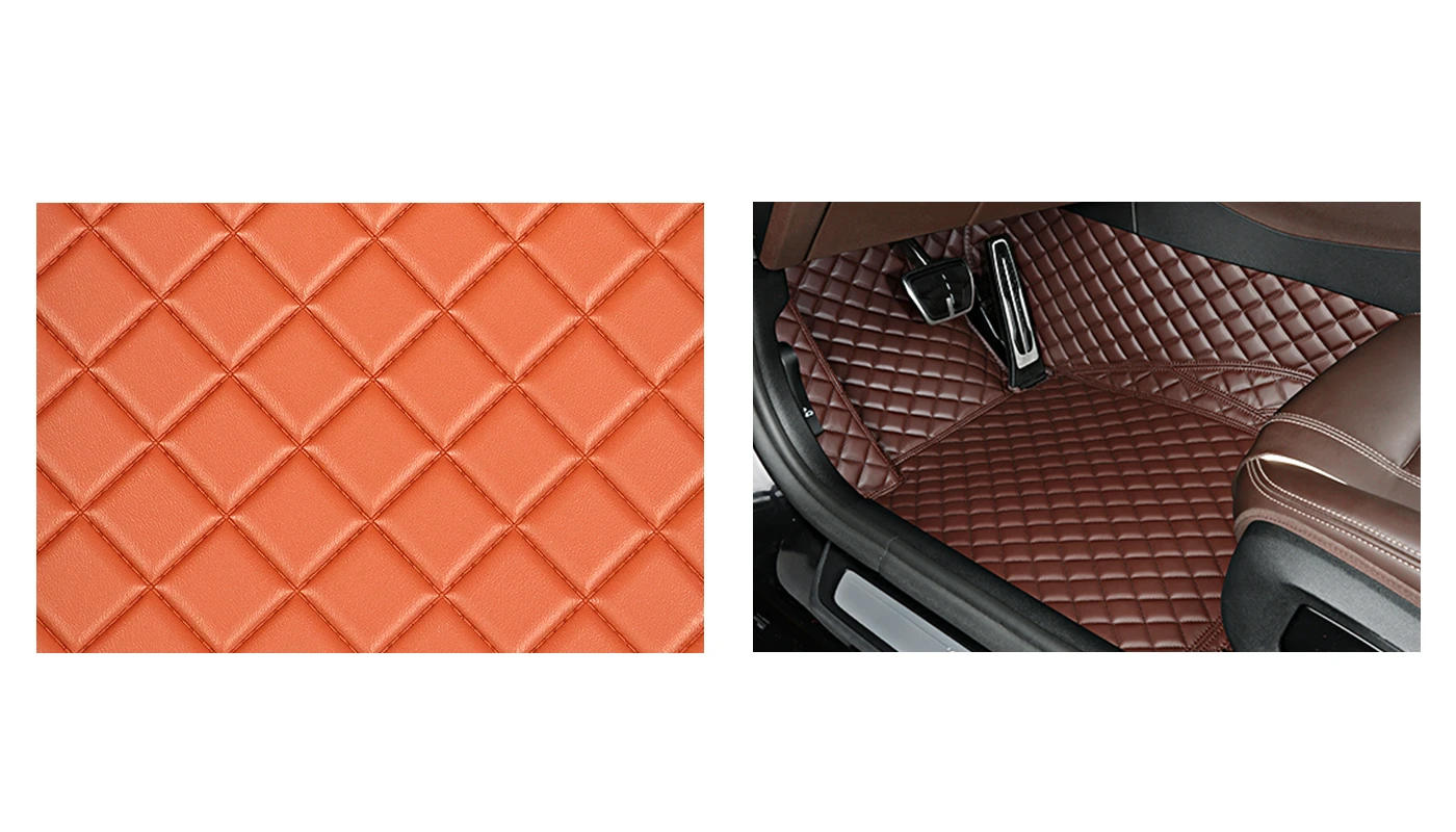 Auto mat in Leather eco-friendly pvc 3D 5D  car mat Carpet material roll
