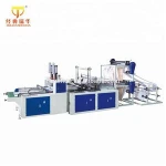 Auto Punch Machine Making HDPE Plastic Bag,Double Lines T-shirt Shopping Bag Making Machine