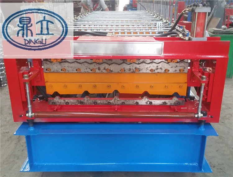 Automatic building material double layer tile roof roll forming machine