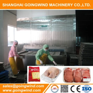 Automatic food quick freezing machine auto industrial and commercial meat IQF freezer tunnel machinery cheap price for sale