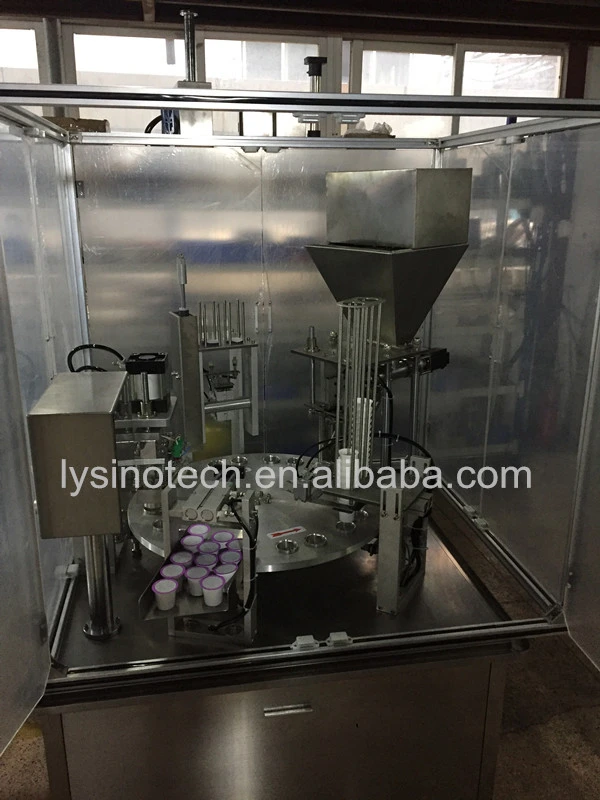 Automatic Yoghurt /milk/beverage/juice/soya milk liquid Cup Rotary Type Filling and Sealing Machine