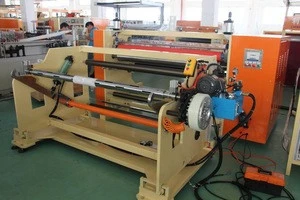 automatically tape non woven cloth ribbon cooling knife slitting machine with rewinding part