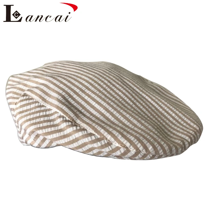 Autumn cotton casquette fashion unisex striped winter hat beret cap