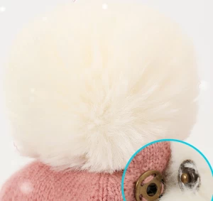 Autumn winter baby warm hat children hair bulb ear protector hat and neck scarf